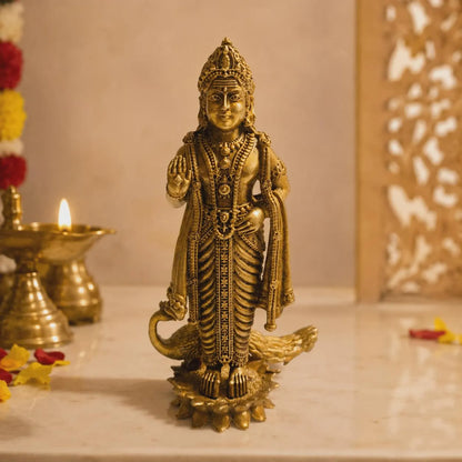 Murugan Ji Brass Idol with Peacock
Handcrafted Indian Brass Statue
Traditional Murugan Ji Religious Decor
Brass Hindu Deity Statue
Home Mandir Pooja Decoration
Meditation and Spiritual Space Decor
Uphar Handicrafts