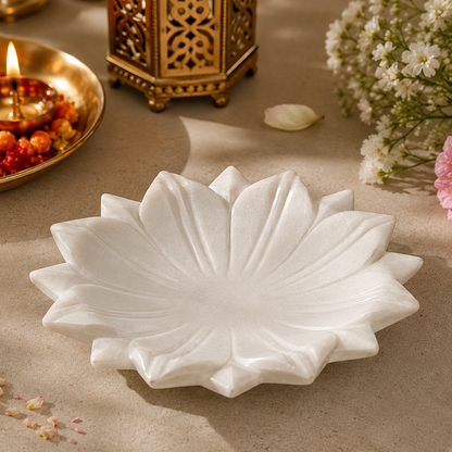 Hand Carved Marble Lotus bowl
Beautiful Flower Pattern
Indian Culture
Uphar Handicrafts