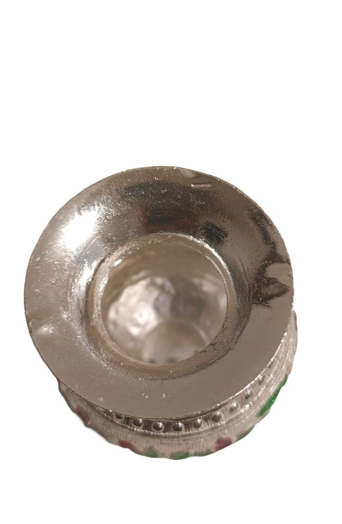 Mini German Silver Lota Pot
Traditional Hindu Pooja Vessel
Embossed Floral Indian Craft Design
Compact Mandir Ritual Accessory
Diwali Navratri and Ganesh Chaturthi Decor
Spiritual Gift for Indian Homes
Uphar Handicrafts