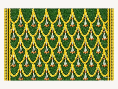 Multicolor Indian Pichwai Backdrop
Traditional Marigold Parrot Cow and Lotus Design
5x8 Feet Large Fabric Wall Decor
Cotton Mix Reusable Backdrop Cloth
Pooja Wedding and Baby Shower Decoration
Indian Cultural and Festive Event Background
Uphar Handicrafts