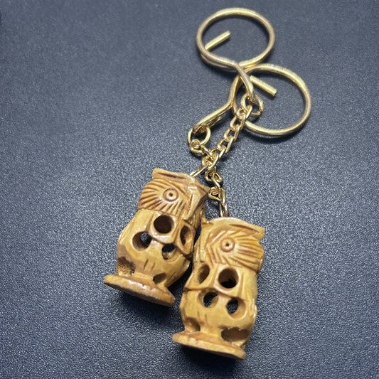 Natural Wooden Owl Keychain
Hand-Carved Traditional Owl Design
Hand-Painted Indian Wooden Craft
Compact Keychain for Bags and Backpacks
Lightweight Zipper Charm Accessory
Party Favor Return Gift and Souvenir
Uphar Handicrafts