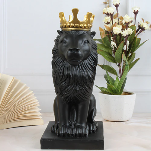 Polyresin Lion King Statue with Crown
Luxury Lion Decor for Home
Detailed Lion Sculpture
Royal Animal Statue for Living Room
Elegant Office and Home Decor
Uphar Handicrafts