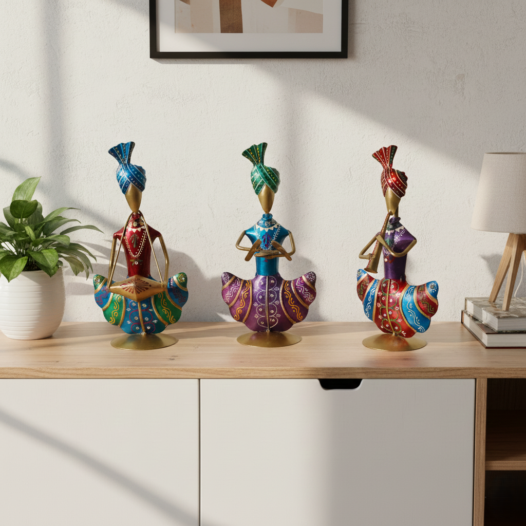 Dancing Musical Figurines
Indian Art Decor
Indian Folk Art
Rajasthani Decor
Uphar Handicrafts