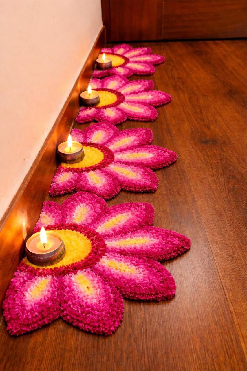 Rangoli Mats for Diwali Home Decor
Reusable Traditional Indian Decor
Colorful Festive Floor Decoration
Diwali Home Decoration Mats
Indian Festival Rangoli Decor
Uphar Handicrafts
