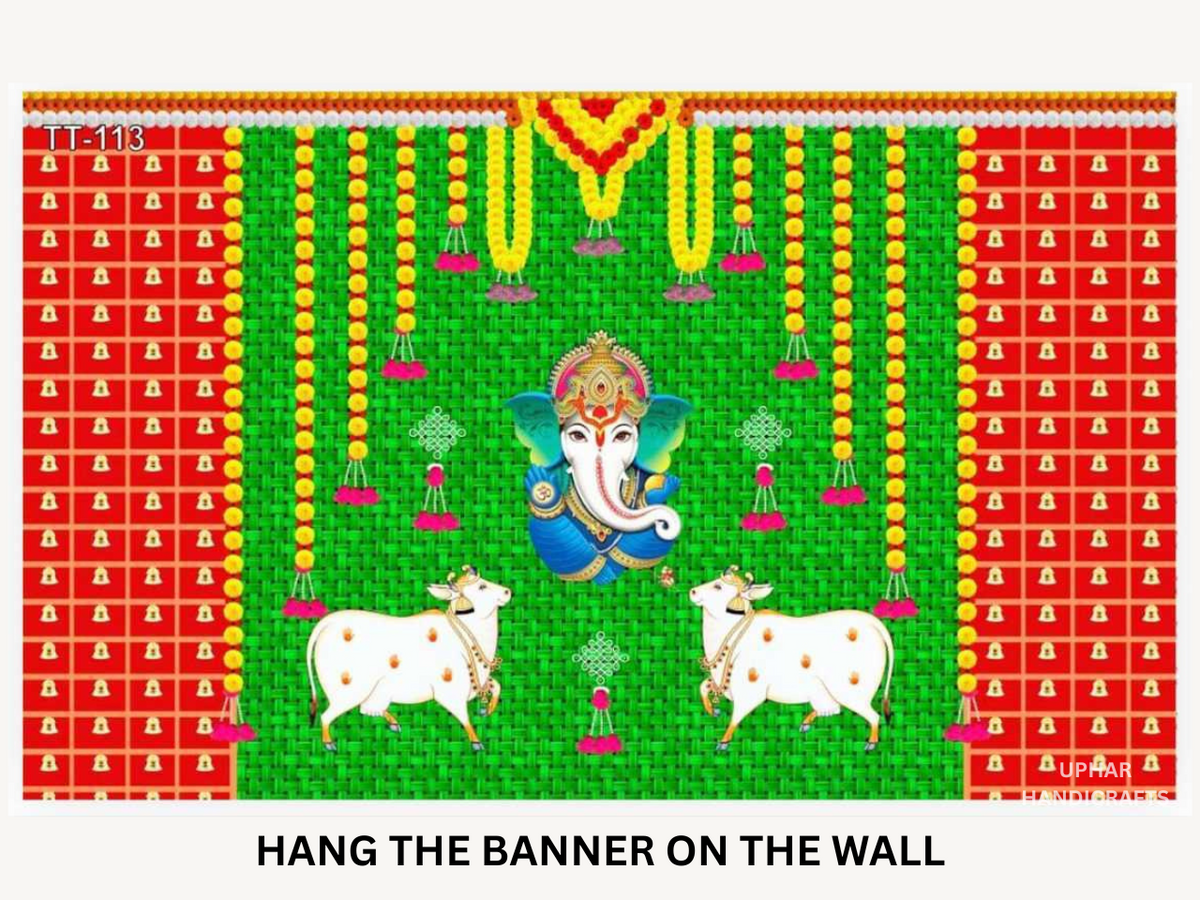 Red Green Ganesh Ji Wall Hanging
Traditional Indian Pichwai Style Artwork
Hand-Printed Ganesh Ji Tapestry
5x8 Feet Cotton Fabric Backdrop
Home Altar and Religious Event Decor
Indian Festive and Cultural Home Decoration
Uphar Handicrafts