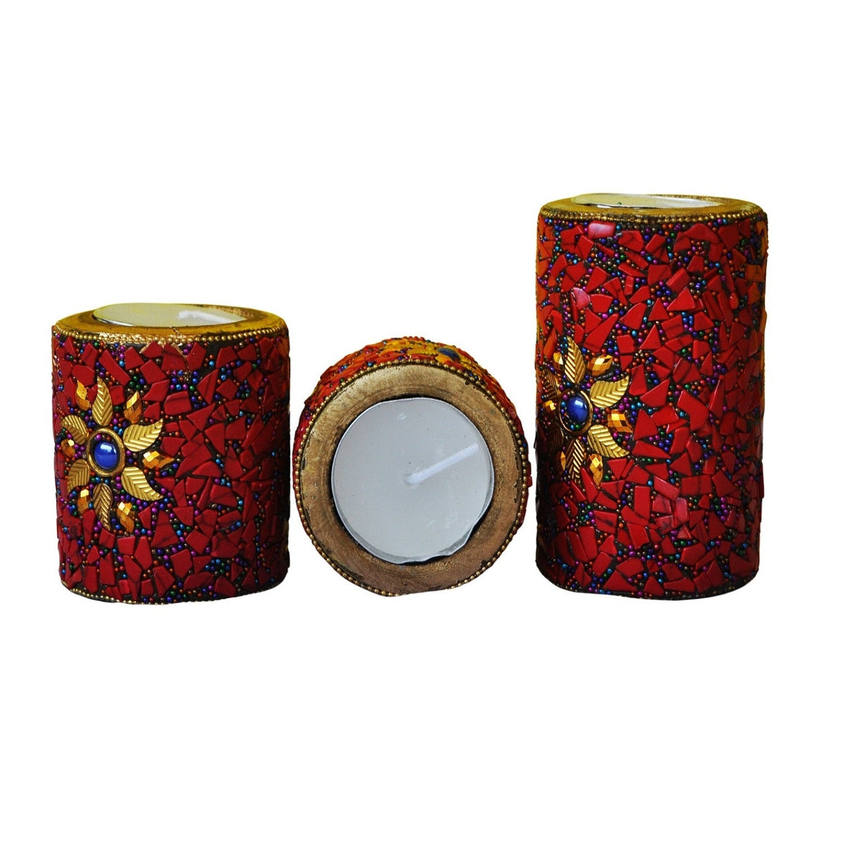 Red Wooden Tealight Holders
Set of 3 Decorative Candle Holders
Indian Handicraft Home Decor
Tealight Holders for Tabletop
Festive and Traditional Decoration
Uphar Handicrafts