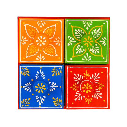 Revolving Wooden Dry Fruit Serving Box
360 Degree Rotating Multicolor Design
Hand-Painted Rajasthani Folk Artwork
Multiple Compartments for Small Treats
Traditional Indian Tabletop Decor
Festive Serving and Gifting Idea
Uphar Handicrafts