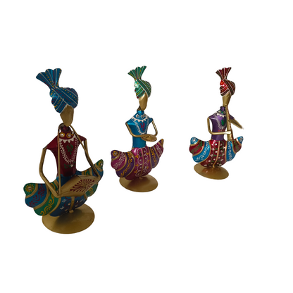 Figurines in Traditional Attire
Turban and Colorful Outfit
Beautiful Handmade Craft
Dancing Figures Folk Art
Uphar Handicrafts
