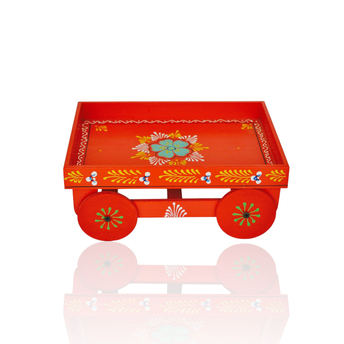 Traditional Indian Red Thela Tray
Handcrafted Wooden Street Cart Design
Bold Red Hand-Painted Finish
Serving Snacks Desserts and Beverages
Festive Tabletop and Kitchen Decoration
Diwali Wedding and Housewarming Decor
Uphar Handicrafts