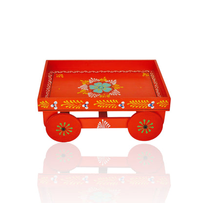 Traditional Indian Red Thela Tray
Handcrafted Wooden Street Cart Design
Bold Red Hand-Painted Finish
Serving Snacks Desserts and Beverages
Festive Tabletop and Kitchen Decoration
Diwali Wedding and Housewarming Decor
Uphar Handicrafts
