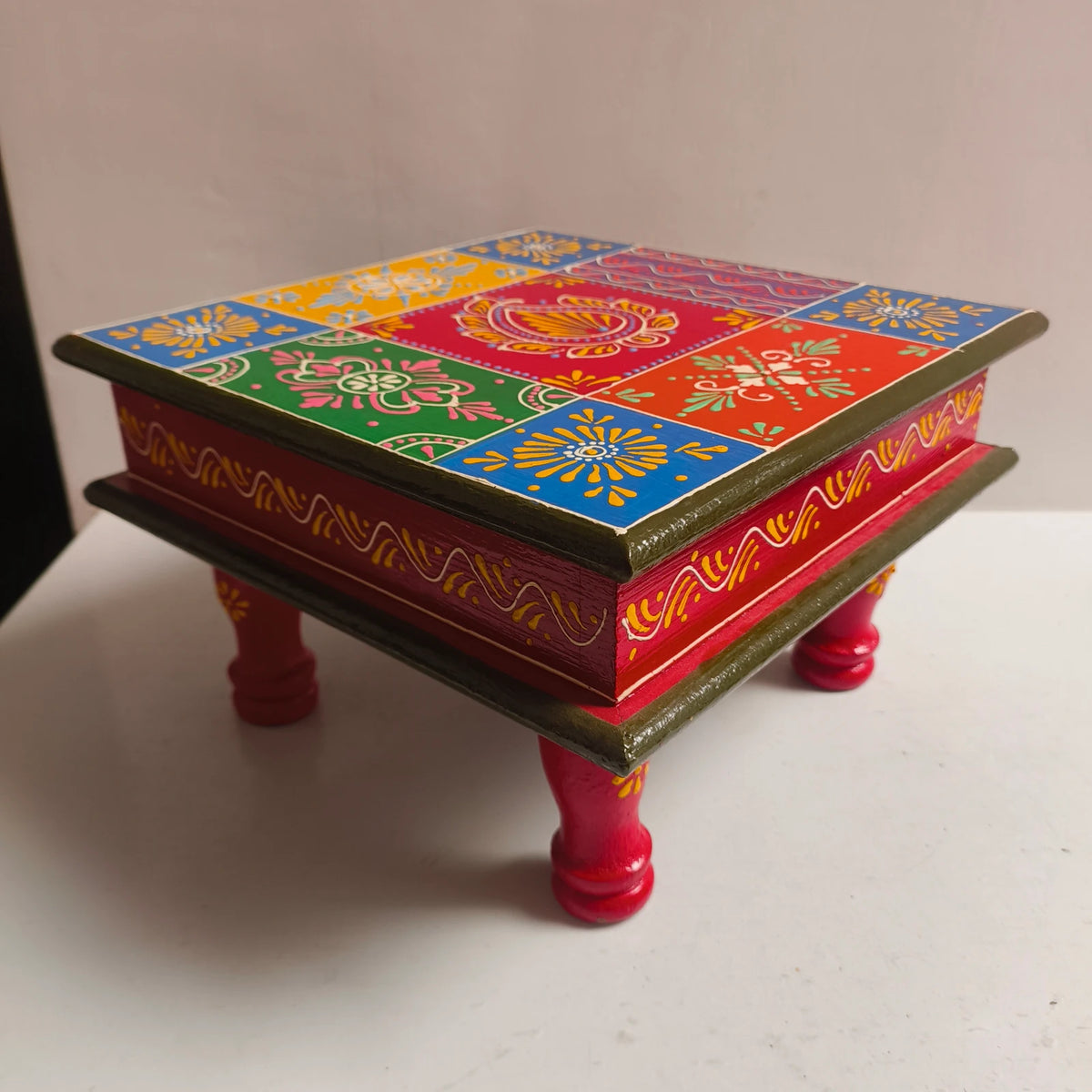 Traditional Pooja Choki for God Statues
Indian Religious Altar Stand
God Idol Pooja Platform
Home Mandir Decoration
Traditional Hindu Pooja Decor
Uphar Handicrafts