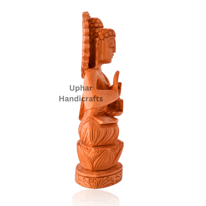 Wooden Buddha Spiritual Showpiece
Hand-Carved Natural Wood Statue
Intricate Artisan Crafted Detailing
Warm Wooden Color Home Decor
Meditation Corner and Yoga Space Accent
Housewarming Wedding and Birthday Gift
Uphar Handicrafts