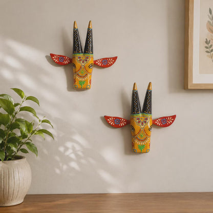 Kamdhenu Cow Head Wall Hanging
Traditional Indian Decor
Handmade Wooden Wall Art
Uphar Handicrafts