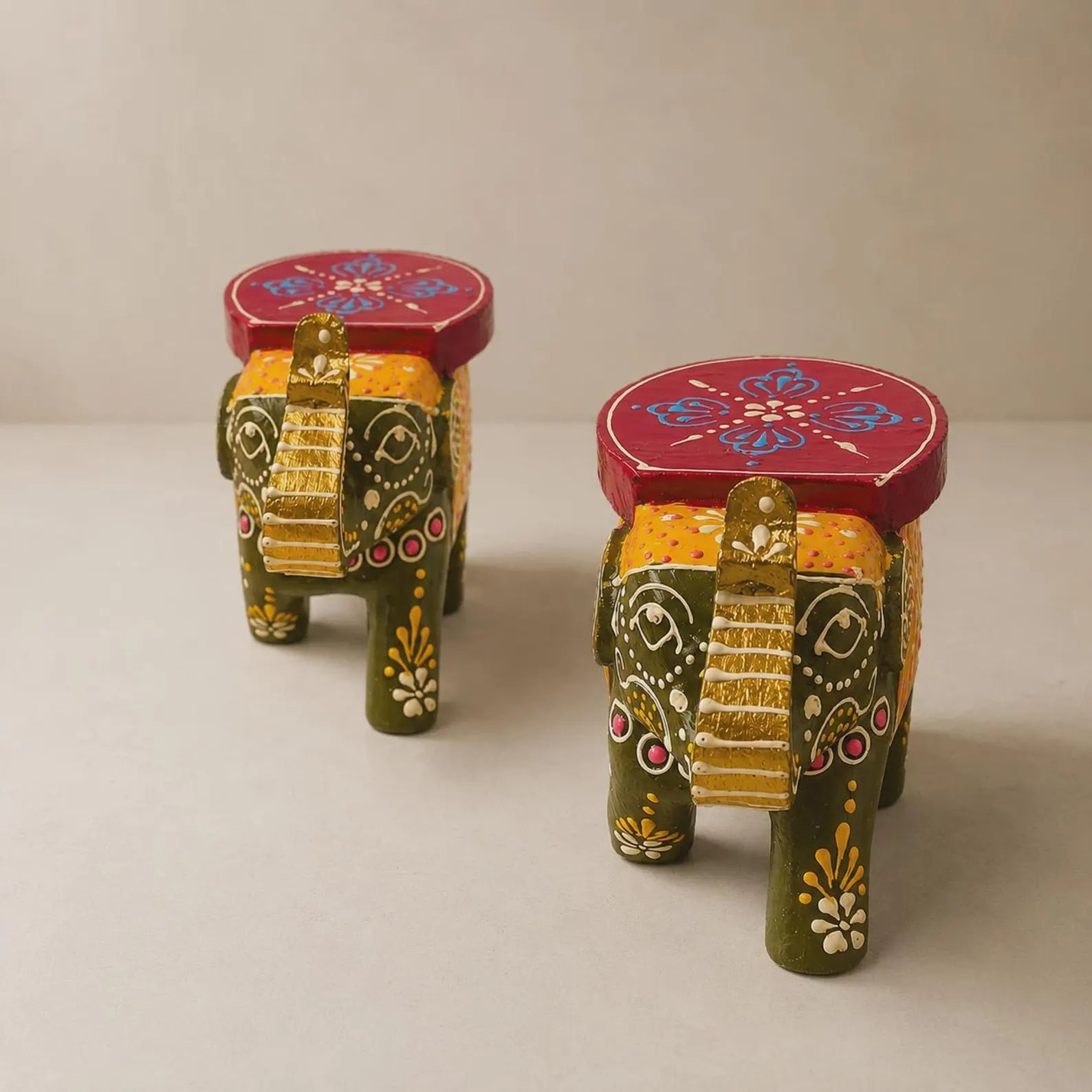 Wooden Elephant Table Stool
Indian Home Decor Showpiece
Handmade elephant stool Home Decor
Hand Painted Elephant Pair Gift
Uphar Handicraft