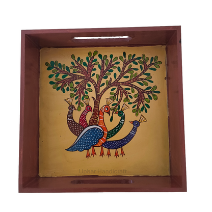 Peacock Tree Handcrafted Wooden Tray
Colorful Hand-Painted Indian Artwork
Premium Solid Wood Construction
Traditional Ethnic Home Decor
Decorative Coffee Table Serving Tray
Kitchen and Dining Table Accent
Uphar Handicrafts