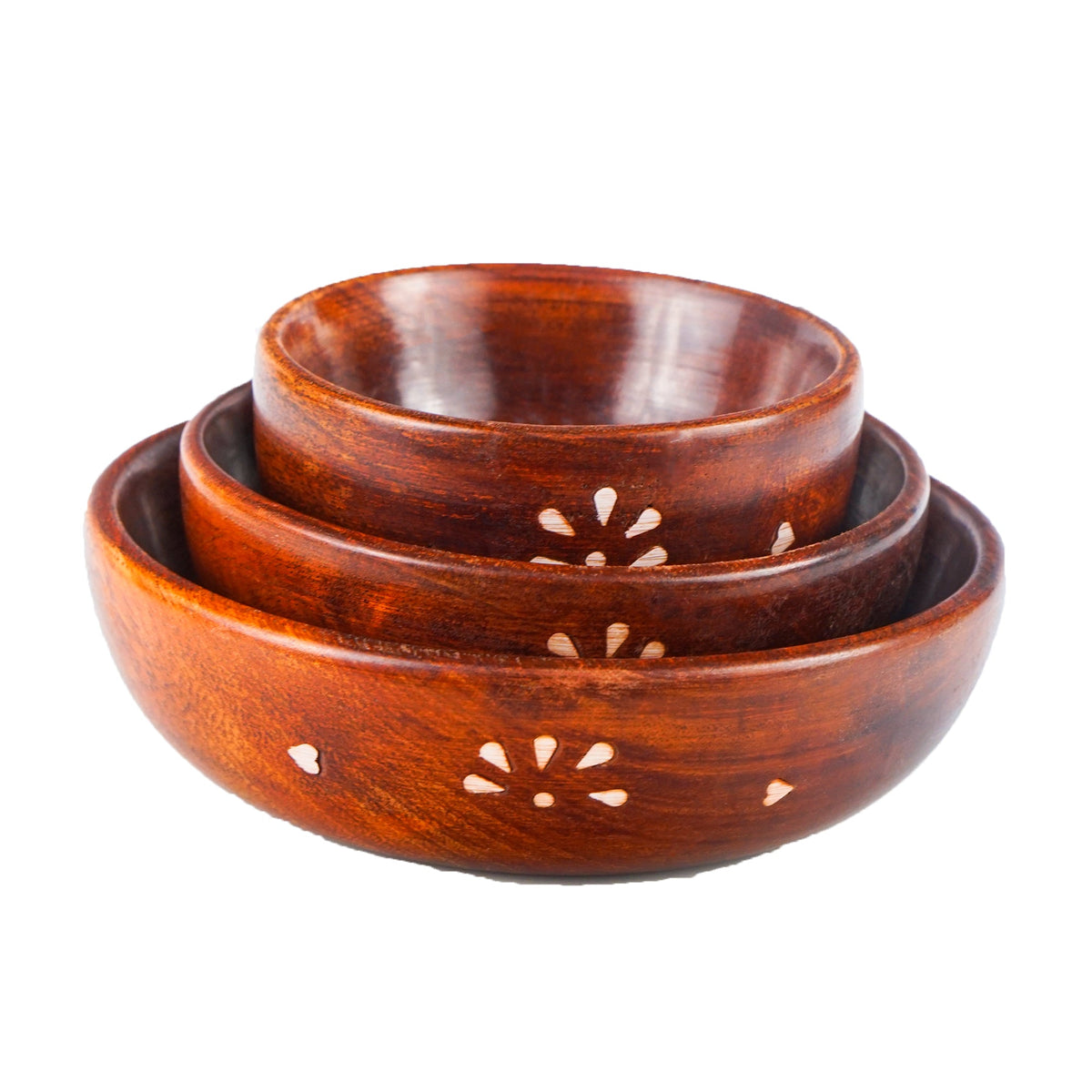 Wooden Serving Bowls for Kitchen
Set of 3 Natural Wood Bowls
Handcrafted Rustic Dining Serveware
Bowls for Snacks and Salads
Warm Brown Wooden Home Decor
Uphar Handicrafts